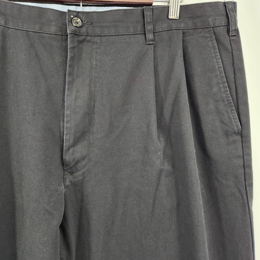 Tommy Hilfiger‎ Pants Mens 40x32 Black Casual Flat Front Trousers Chino